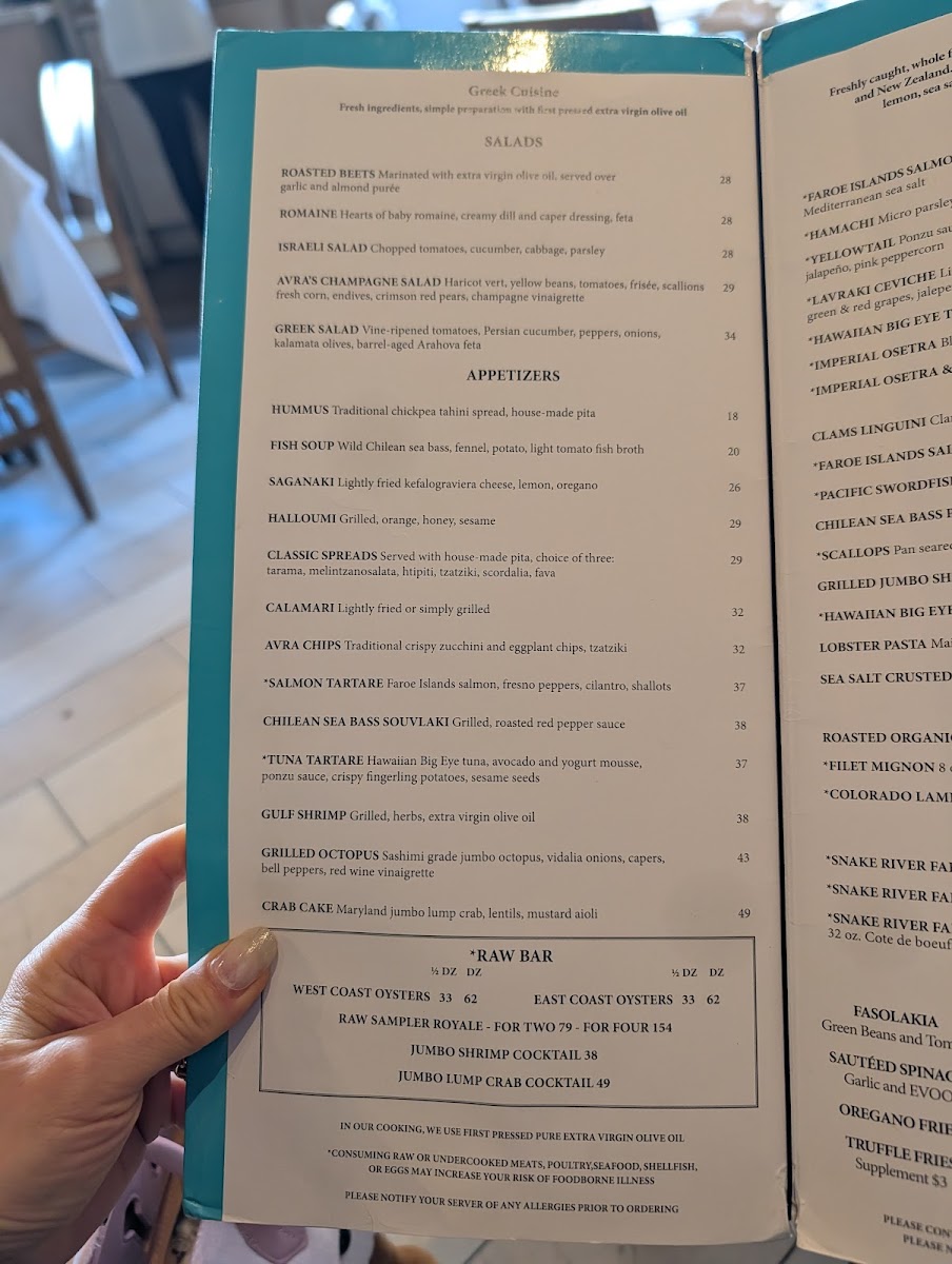 Menu Avra Beverly Hills-8